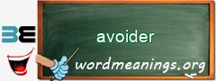 WordMeaning blackboard for avoider